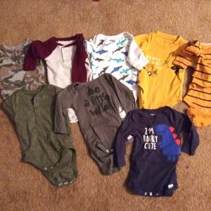 Baby boy long and short sleeve top onesies